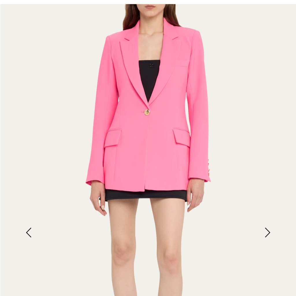 Nwt Retrofete Kristen Single-Breasted Woven Cutaway Blazer Size Xs